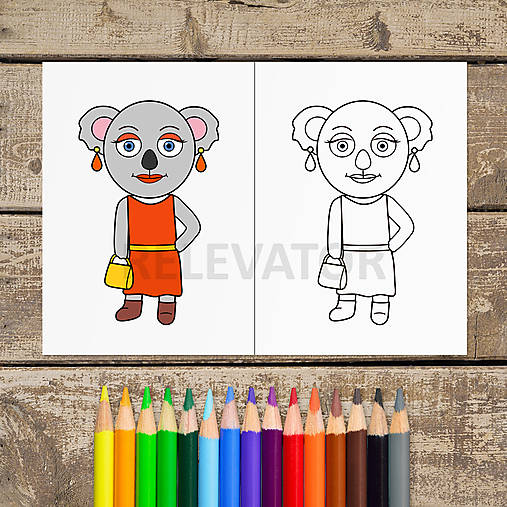 Hračky - Koala omaľovánka - Agnes - 13357661_