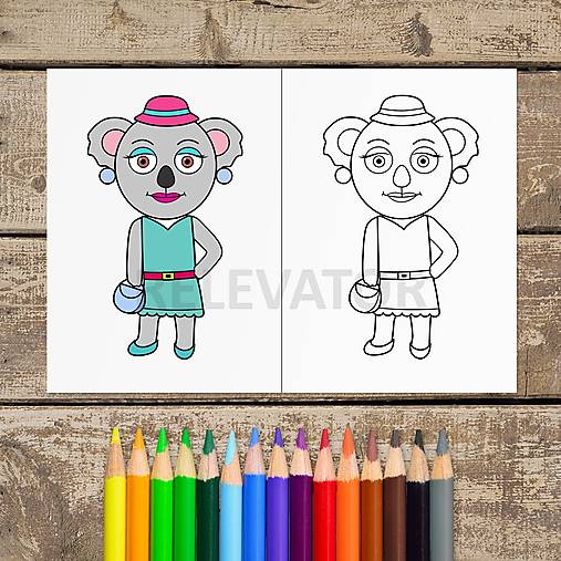 Hračky - Koala omaľovánka - Eleónora - 13357664_