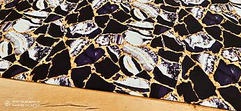 Textil - Kostýmovka - Čierno zlatá- cena za 10 cm - 13362712_