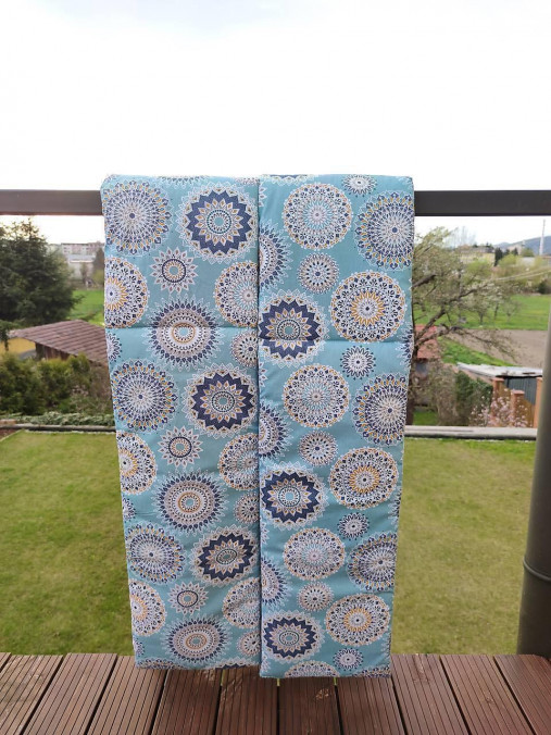 Detský textil - Vlnienka Denný prehoz do postele/  prikrývka / paplón Mandala Mint - 13362993_