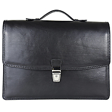 Pánske tašky - Elegantná kožená aktovka z pravej kože v čiernej farbe - 13362391_