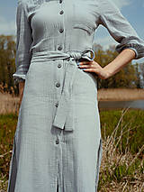 Šaty - Mušelínové šaty šedé (34) - 13362465_