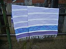 Úžitkový textil - Tkané koberce modro-fialové 2 ks - 13363533_