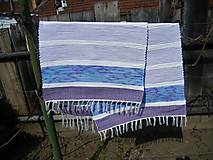 Úžitkový textil - Tkané koberce modro-fialové 2 ks - 13363544_