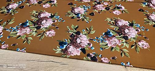 Textil - Kostýmovka -Pivónie - cena za 10 cm (Pestrofarená II) - 13365438_