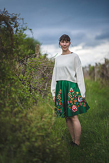 Sukne - Zelená sukňa Amália - 13365379_