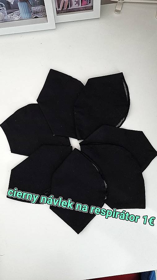  - AKCIA Čierny návlek na respirátor - 13365445_