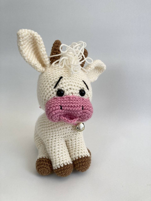 Hračky -  háčkovaná kravka/ krava - 13369531_