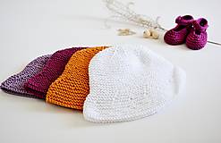 Detské čiapky - Klobúčik pre bábätko (Oranžová) - 13371352_
