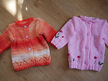 Detské oblečenie - pomarančový svetrík pre bábätko do 1 mesiaca - 13371235_
