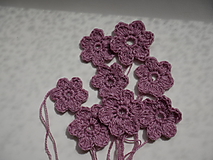 Materiál ručne robený - kvetinky do fialova - 13371272_