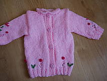 Detské oblečenie - ružový svetrík - cca 1/2 roka - 13371344_