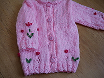 Detské oblečenie - ružový svetrík - cca 1/2 roka - 13371345_