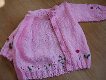 Detské oblečenie - ružový svetrík - cca 1/2 roka - 13371346_