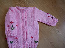Detské oblečenie - ružový svetrík - cca 1/2 roka - 13371347_