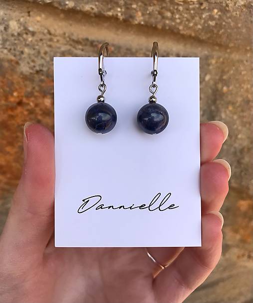 Náušnice - Náušnice - sodalit  - 13374876_