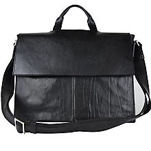 Pánske tašky - Kožená aktovka z prírodnej kože v čiernej farbe - 13374874_