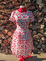 Šaty - Letné madeirové šaty (rôzne varianty) (červeno-biela) - 13375686_