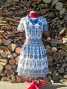 Šaty - Letné madeirové šaty (rôzne varianty) (čierno-biela) - 13375842_