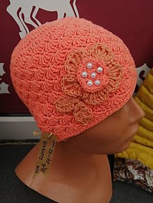 Detské čiapky - Oranžová čiapka - 13373525_