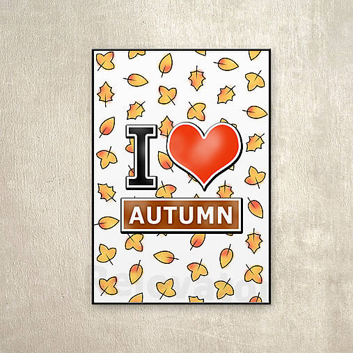 Grafika - Grafika I LOVE (AUTUMN (lístie)) - 13373681_