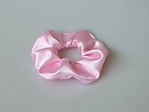 Scrunchies gumička saténová (ružová)