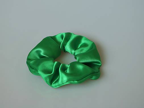 Scrunchies gumička saténová (zelená)