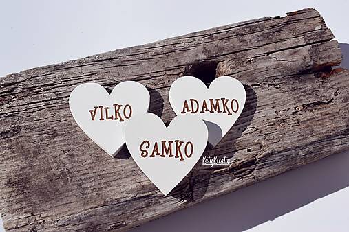 Tabuľky - Srdiečko s menom - 13376527_