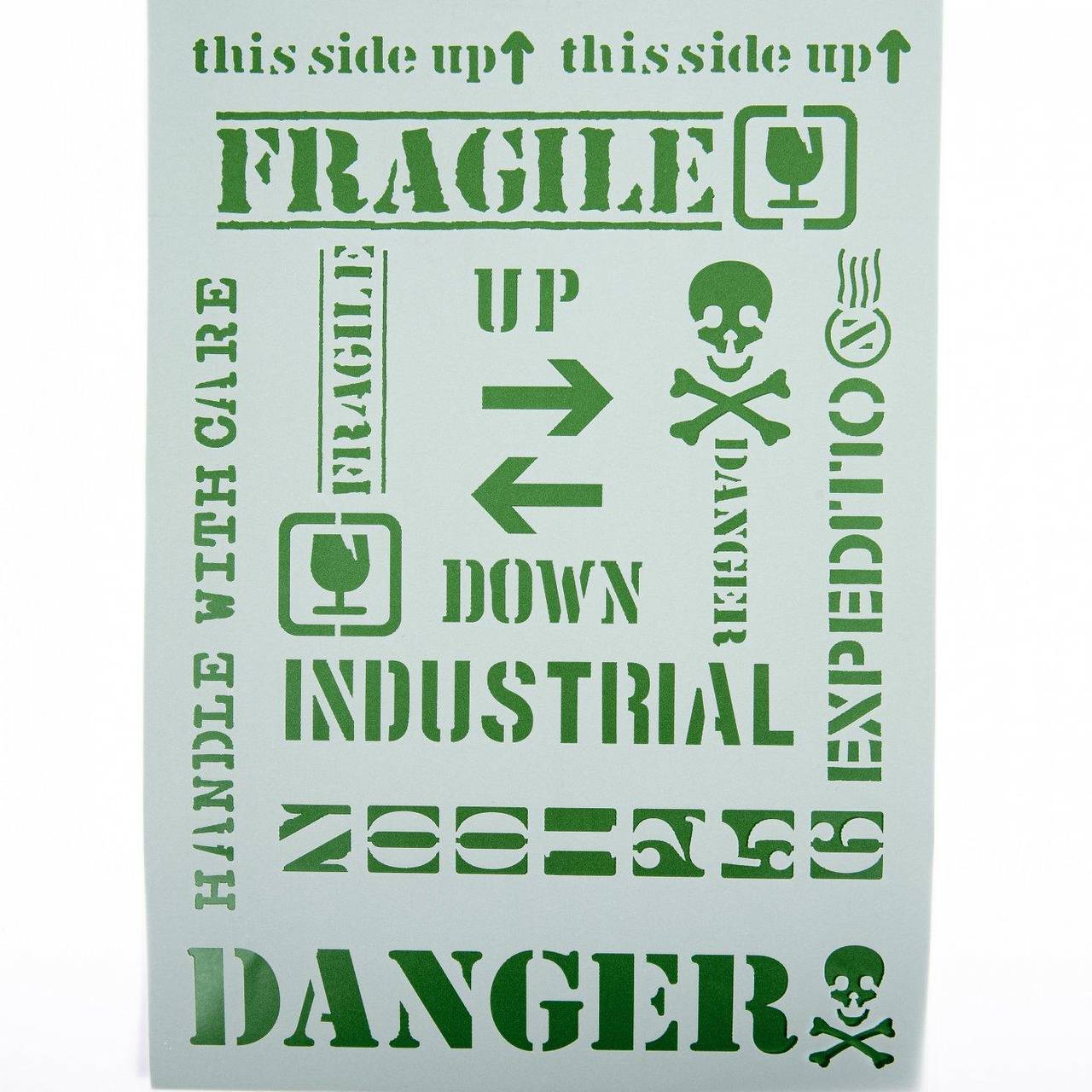 Šablóna Stamperia - 20x30 cm - danger, industrial