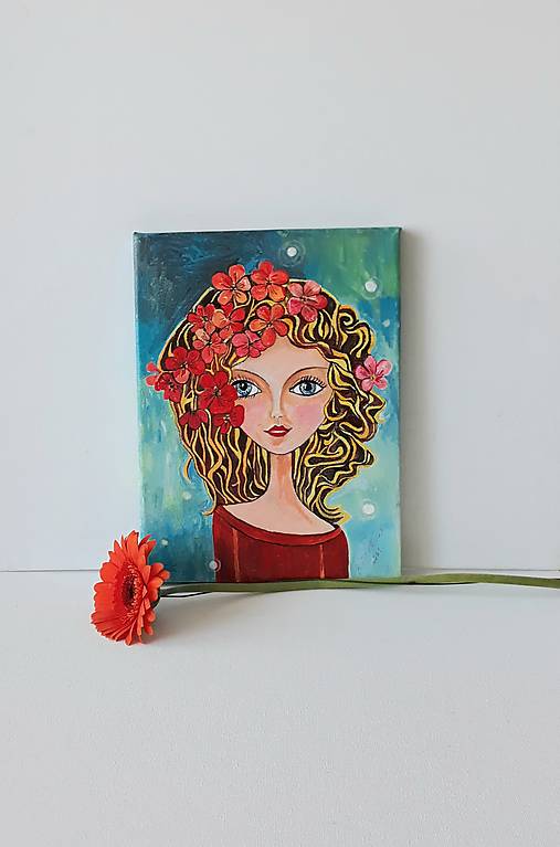 Obrazy - Juliana, akryl, 18 x 24 cm - 13377571_