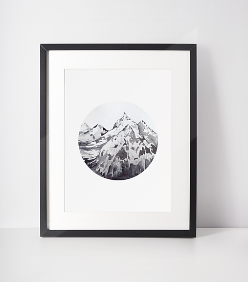 Grafika - Art Print-Sivé veľhory v kruhu| No.6 - 13377160_