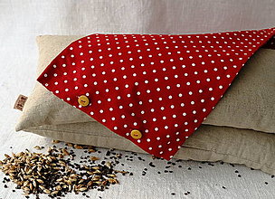 Úžitkový textil - Návliečka na FILKI šupkový vankúšš 50 cm (červená s bodkami 50x20 cm) - 13377498_