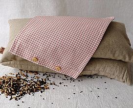 Úžitkový textil - Návliečka na FILKI šupkový vankúšš 55 cm (staroružové káro 55x20 cm) - 13377651_