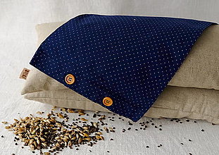 Úžitkový textil - Návliečka na FILKI šupkový vankúšš 55 cm (modrá s mini bodkami 55x20 cm) - 13377652_