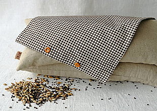 Úžitkový textil - Návliečka na FILKI šupkový vankúšš 45 cm (hnedé káro 45x25 cm) - 13377745_