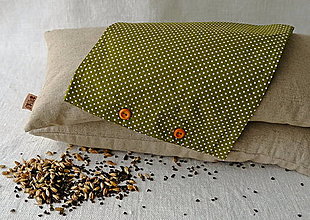Úžitkový textil - Návliečka na FILKI šupkový vankúšš 45 cm (khaki bodkovaná 45x20 cm) - 13377752_