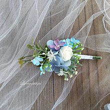 Svadobné pierka - svadobné pierko modré - 13376311_