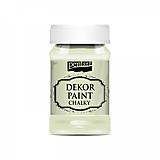 Farby-laky - Dekor paint soft chalky, 100 ml, kriedová farba (lišajníková zelená) - 13381040_