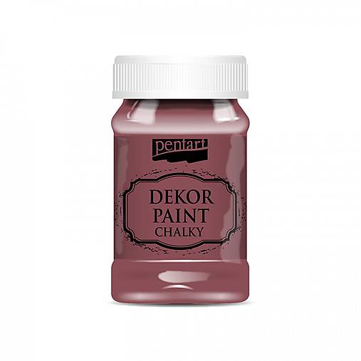  - Dekor paint soft chalky, 100 ml, kriedová farba (burgundská červená) - 13381100_