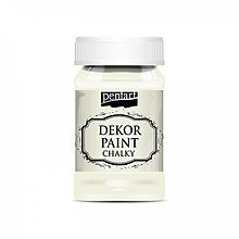 Farby-laky - Dekor paint soft chalky, 100 ml, kriedová farba (krémová biela) - 13380978_