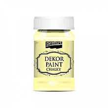 Farby-laky - Dekor paint soft chalky, 100 ml, kriedová farba (žltá) - 13381034_