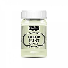 Farby-laky - Dekor paint soft chalky, 100 ml, kriedová farba (lišajníková zelená) - 13381040_