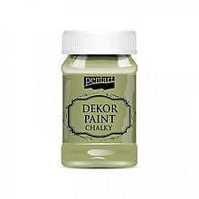 Farby-laky - Dekor paint soft chalky, 100 ml, kriedová farba (olivová) - 13381050_