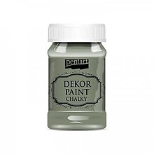 Farby-laky - Dekor paint soft chalky, 100 ml, kriedová farba (khaki zelená) - 13381053_