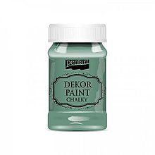 Farby-laky - Dekor paint soft chalky, 100 ml, kriedová farba (tyrkysová zelená) - 13381055_