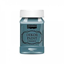 Farby-laky - Dekor paint soft chalky, 100 ml, kriedová farba (fľašková zelená) - 13381056_