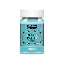 Farby-laky - Dekor paint soft chalky, 100 ml, kriedová farba (tyrkysová modrá) - 13381071_