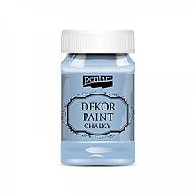 Farby-laky - Dekor paint soft chalky, 100 ml, kriedová farba (ľanová modrá) - 13381080_