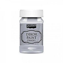 Farby-laky - Dekor paint soft chalky, 100 ml, kriedová farba (sivá) - 13381084_