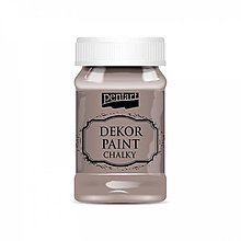 Farby-laky - Dekor paint soft chalky, 100 ml, kriedová farba (mliečna čokoláda) - 13381088_